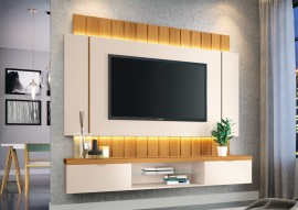  Painel Home Suspenso Illusion 1.8 Off White/Cinamomo-HB M�veis