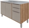 Balc�o para cozinha 1,20cm Lav�nia
 
O balc�o para cozinha 120cm Lav�nia, apresenta um excelente e moderno design para deixar sua cozinha mais bonita e aconchegante. Al�m disso, pode ser usado sozinho ou como complemento da cozinha. Ele � um produto 100% MDP FF com acabamento Finish Foil(FF). Possui 02 portas em MDP 15mm e 03 gavetas, ambos com puxadores pl�sticos na cor steel. Suas prateleiras tamb�m s�o em MDP 15mm, possui p�s pl�sticos com regulagem de altura. O tamanho do tampo ou pia incluso, � de 120cm. Para limpeza, utilize pano macio, seco ou ligeiramente umedecido com �gua. N�o utilize sap�lios, polidores e produtos que contenham carga abrasiva para evitar danos ao produto.