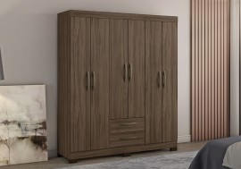 Roupeiro NT 5130 Nogal Trend-Not�vel M�veis